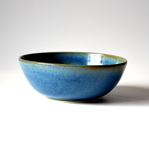 Set of 4 Blue Green (also available in celadon/jade) Handmade Stoneware Ceramic Cereal Bowls Ice Cream Bowls