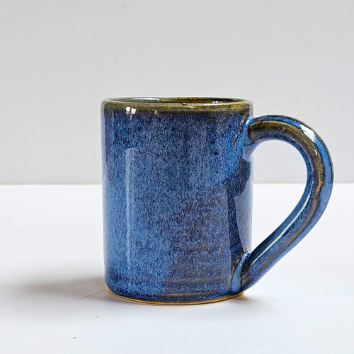 Coffee cup - mug - blue green stoneware ceramic - handmade