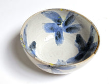 Load image into Gallery viewer, Blue Flowers Hand-painted Hand-made Stoneware Ceramic Bowl