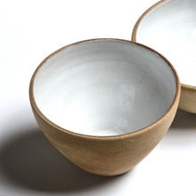 Load image into Gallery viewer, White Handmade Stoneware Ceramic Nibbles Bowl Sugar Bowl