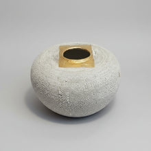 Load image into Gallery viewer, 'Gold square' Lichen and gold large Cumbrian moon jar
