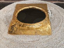 Load image into Gallery viewer, 'Gold square' Lichen and gold large Cumbrian moon jar