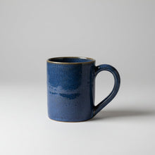 Load image into Gallery viewer, Blue stoneware ceramic coffee cup - mug.