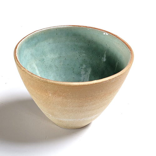 Celadon Turquoise Handmade Stoneware Ceramic Nibbles Bowl Sugar Bowl
