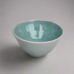 Celadon Turquoise Handmade Stoneware Ceramic Cereal Bowl Nibbles Bowl