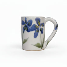 Load image into Gallery viewer, white ceramic cup with flower pattern