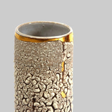 Load image into Gallery viewer, Tall lichen and gold cylinder
