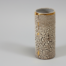 Load image into Gallery viewer, Tall lichen and gold cylinder