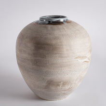 Load image into Gallery viewer, Large lichen moonjar stoneware vase