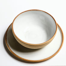 Load image into Gallery viewer, White Handmade Stoneware Ceramic Bowl Cereal Bowl