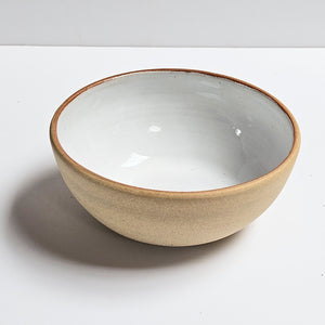 White Handmade Stoneware Ceramic Bowl Cereal Bowl