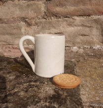 Load image into Gallery viewer, Very large ivory white mug pint pot