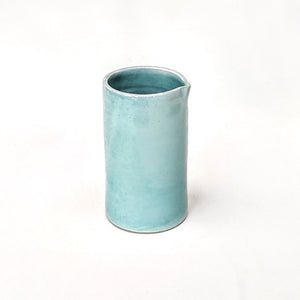 Stoneware ceramic jug - vase celadon pale jade