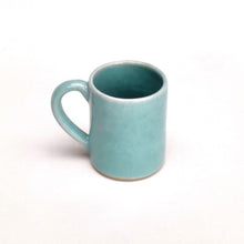 Load image into Gallery viewer, Espresso coffee cup mini mug handmade stoneware ceramic celadon pale jade green glaze. Also made to order