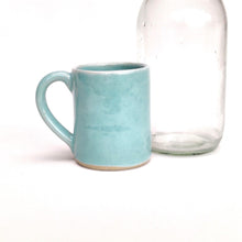 Load image into Gallery viewer, Espresso coffee cup mini mug handmade stoneware ceramic celadon pale jade green glaze. Also made to order