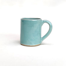 Load image into Gallery viewer, Espresso coffee cup mini mug handmade stoneware ceramic celadon pale jade green glaze. Also made to order