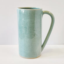 Load image into Gallery viewer, Tall stoneware ceramic - jug - vase celadon pale jade glaze