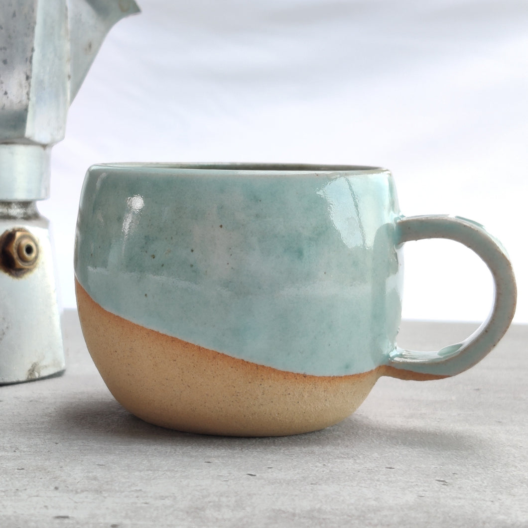 Celadon turquoise round espresso coffee cup