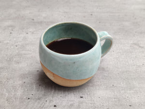 Celadon turquoise round espresso coffee cup