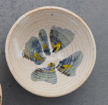 Load image into Gallery viewer, Single Mini Bowl Stoneware Ceramic White Glaze with Flowers Majolica
