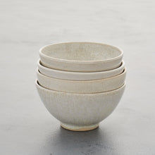 Load image into Gallery viewer, Set of 4 Ivory White Stoneware Ceramic Nibbles Bowls Sugar Bowls Handmade Made to order