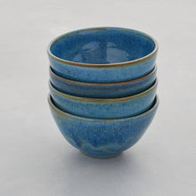 Load image into Gallery viewer, Blue Green Stoneware Ceramic Nibbles Bowl Sugar Bowl Handmade
