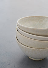 Load image into Gallery viewer, Set of 4 Ivory White Stoneware Ceramic Nibbles Bowls Sugar Bowls Handmade Made to order