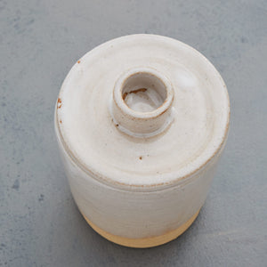 White stoneware ceramic jar - handmade