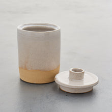 Load image into Gallery viewer, White stoneware ceramic jar - handmade