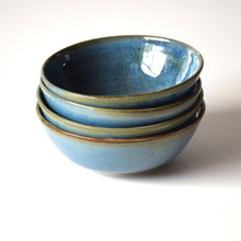 Load image into Gallery viewer, Blue Green Stoneware Ceramic Cereal Bowl Ice Cream Bowl Handmade