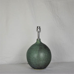 Handmade Lamp Base Stoneware Ceramic Matt Green Glaze Made to Order